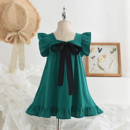 Bear Leader Girls Elegant Dresses 2025 New Summer Kids Party Costumes Girl Floral Princess Outfits Children Vestidos Clothing