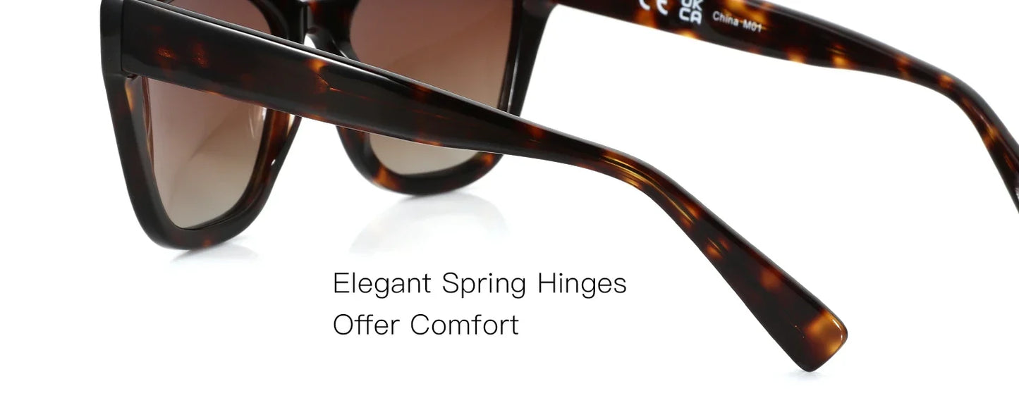 Butterfly Prescription Sunglasses Handmade Acetate Polarized Myopia Sun Glasses Square Optical Shades for Women