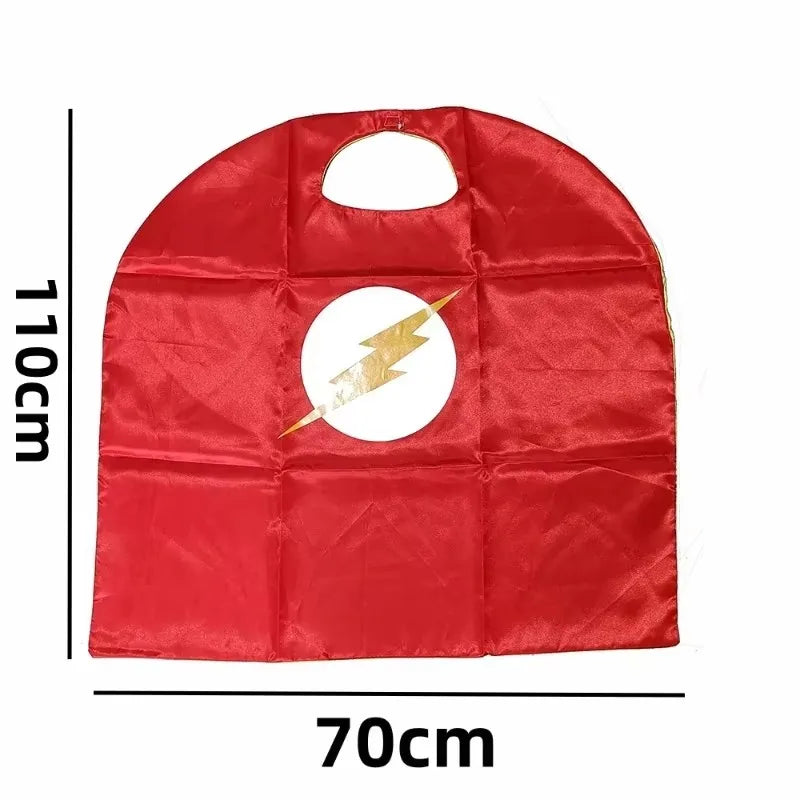 Halloween Super Hero Masquerade Mask Cape Cloak Anime Spider Man Batman Cloak Action Figure Toys Cosplay  Party Gifts