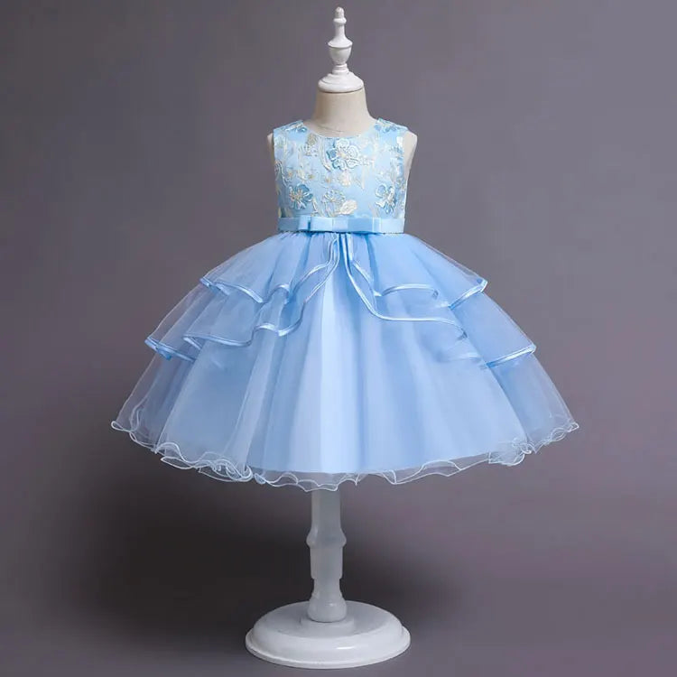 Fashion Prom Flower Girl Dresses Summer Kids Dresses for Girls Lace Sleeveless Children Girls Party Dress 2-10 Years