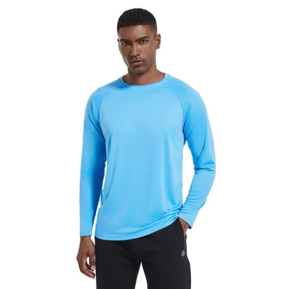 Men Long Sleeve t-Shirt Upf 50+ Sun Protection Shirts Tops Breathable Hiking Fishing t-Shirts Casual Tees Man Clothes Streetwear
