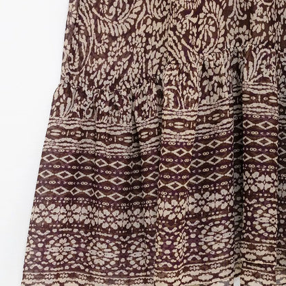 Ele Layered Decorative Print Midi Dr Spring New Arrival Women's Faion JNLEAOG Long Sve V-Ne High Waist Skirt