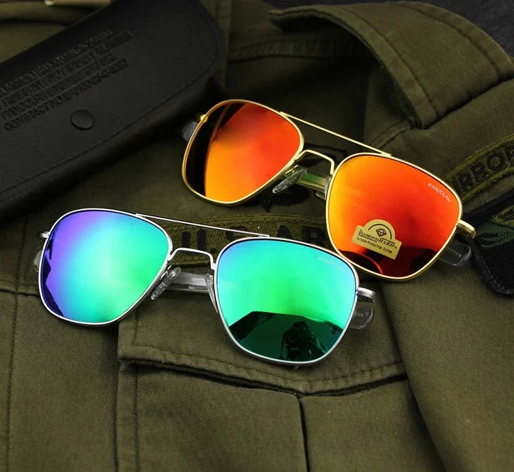 RE Pilot Sunglasses Men Top Quality Brand Designer AGX Tempered Glass Lens AO Sun Glasses Male