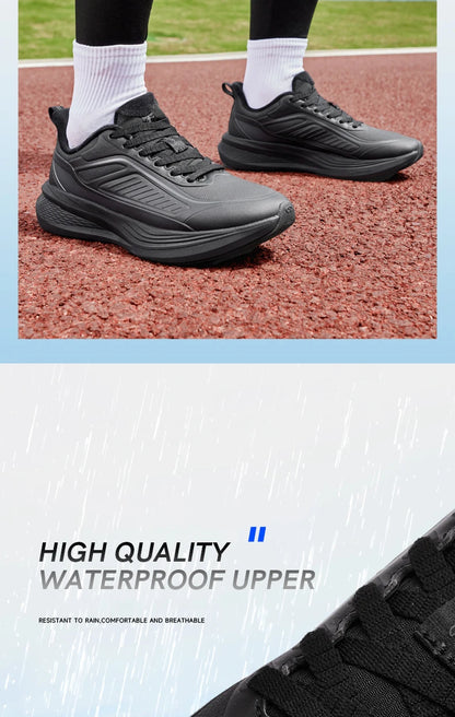 YUYI 4 Winter Running Shoes Men's Sports Shoes Waterproof Absorbing Lightweight Black Fleece Sneakers QXB023244007B