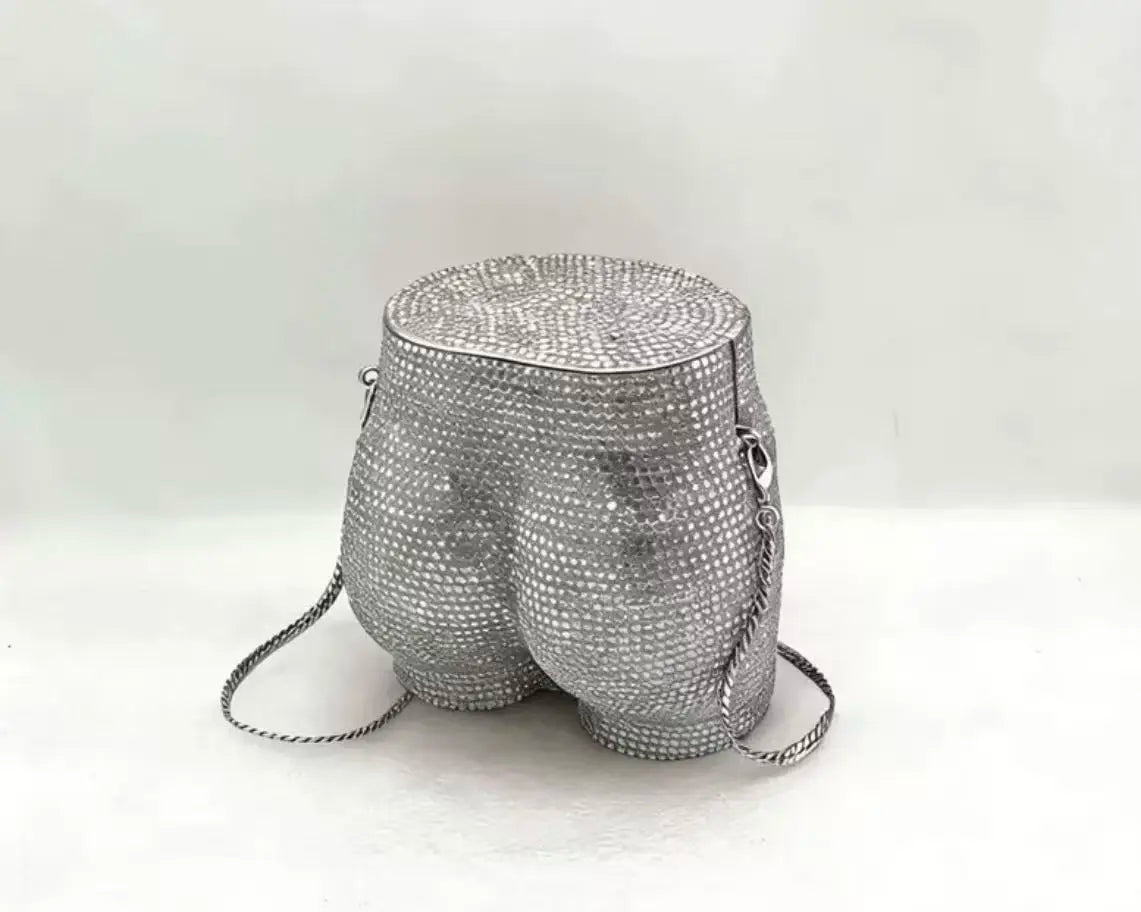Ass Shaped Rhinestone Handbags Luxury Designer Crystal Evening Bags Women Diamonds Wedding Party Clutches Bridal Purses