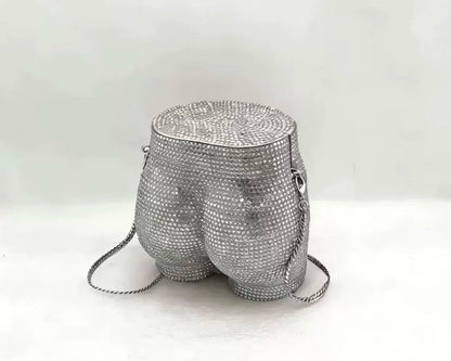 Ass Shaped Rhinestone Handbags Luxury Designer Crystal Evening Bags Women Diamonds Wedding Party Clutches Bridal Purses