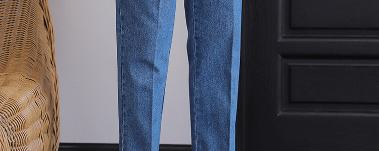 Italian Style Men's High Waist Business Neapolitan Jeans Draped Cuffed Straight Leg Western Pants Youth Trendy Wear Resistant