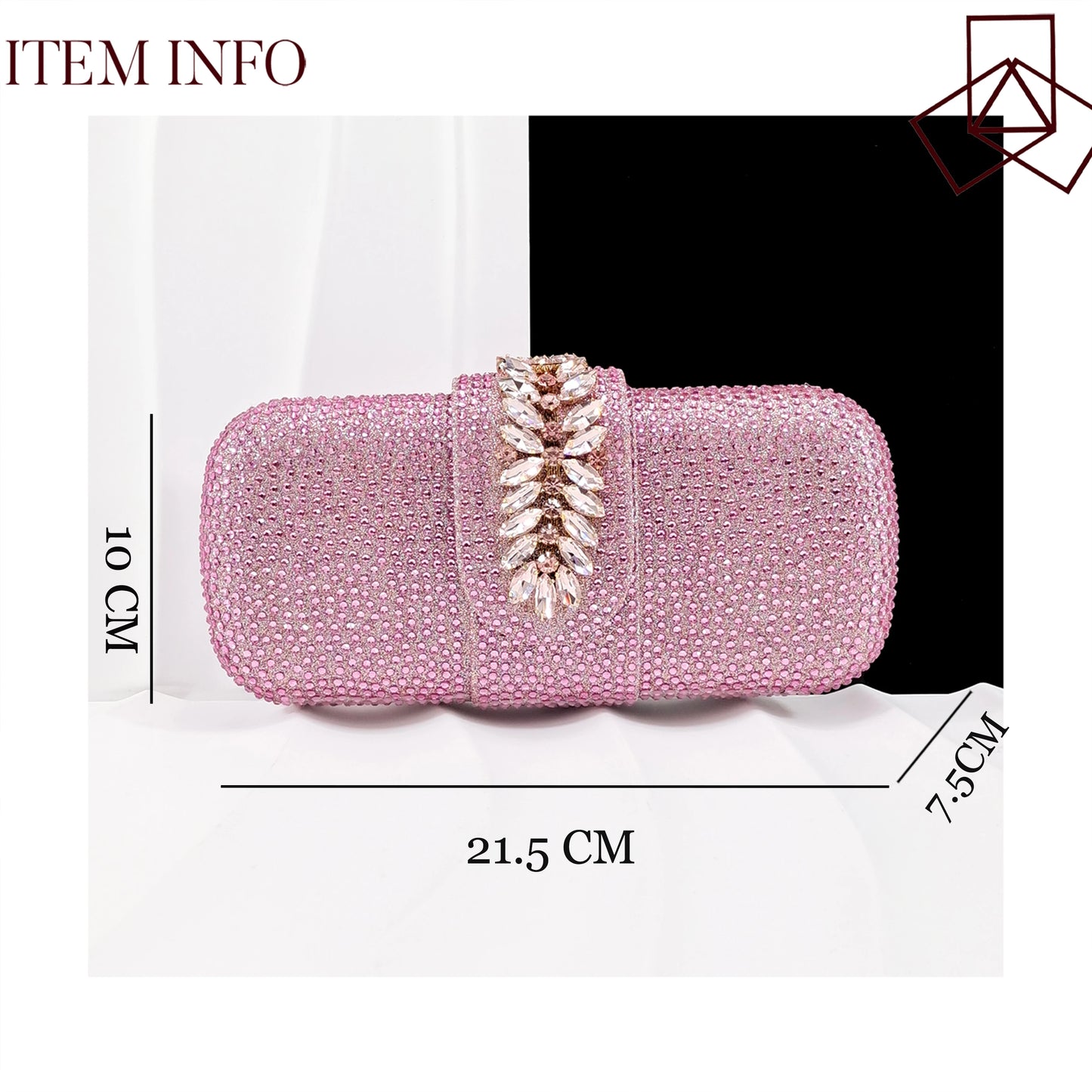 2026 New Shiny Italian Fashion Pointed Toe Women Heel Fashion Rhinestone Decoration Pink Color Shoes And Bag Set