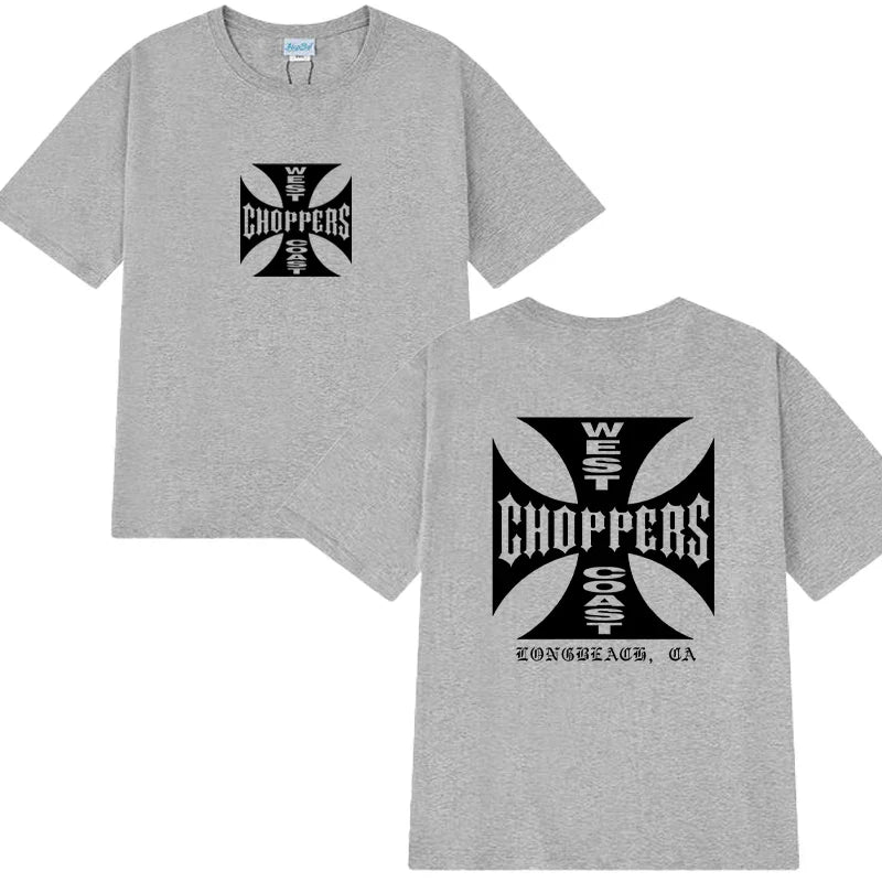 New in Summer Fashion Y2k T Shirts Men Women West Coast Choppers Print short sleeve T-shirt Unisex Casual 100% Cotton clothing