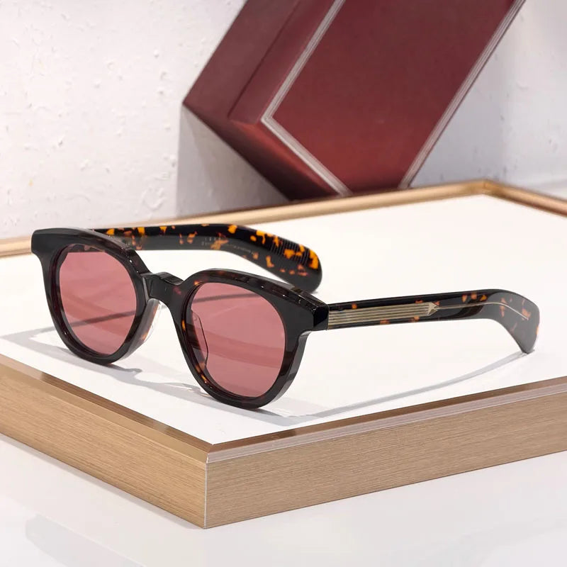 1948 Luxury Classical Sunglasses Men Thick Acetate Oval Brand Design Fashion Street High Quality UV400 Optical Glasses With Case