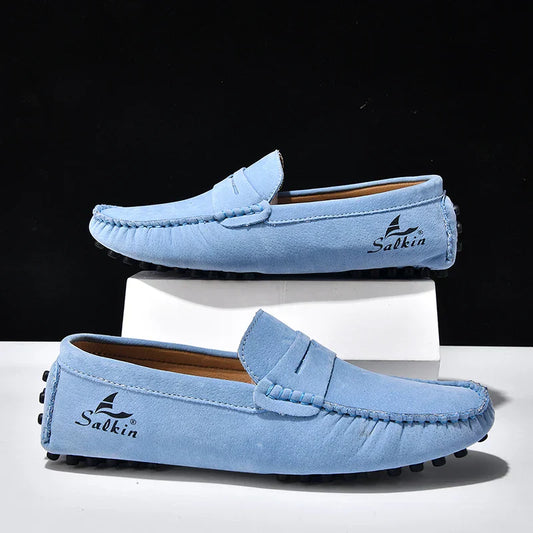 Quality Men's Suede Slip On Loafers Fashion Lightweight Breathable Wallking Driving Shoes Comfort fashion Outdoor Men's Sneakers