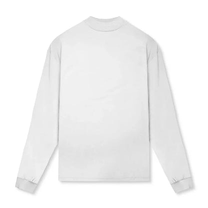 Oversized Long Sleeve Running T-shirts Mens Turtleneck Dropped Shoulder Loose Sports Fitness T Shirt Gym Bodybuilding Tops Tees