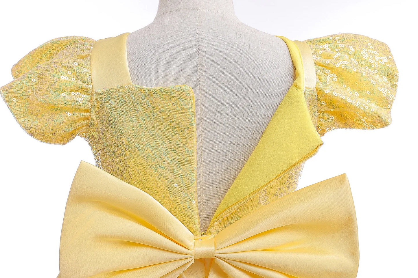 Kids Belle Elegant Costume Girls Halloween Princess Cosplay Party Mesh Dress Children Birthday Clothes Carnival Luxury Ball Gown