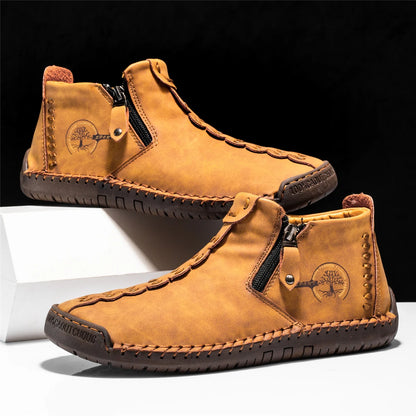 2026 New Style Comfortable Loafers Fashion Ethnic Style Casual Shoes Men's Slip-on Spring Breathable Boots Plus Size Ankle Boots