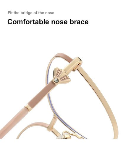 New Fashion Simple Cat's Eye Personalized Frame Design Women's Anti-Blue Light Reading Glasses Customizable Prescription