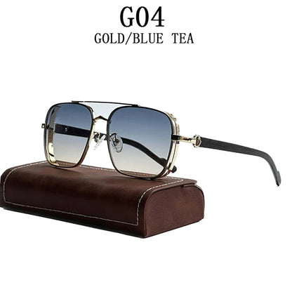 Luxe Sunglasses For Men Wooden Square Sunglasses Women Trendy Vintage Fashion Glasses Retro Trending Gafas De Sol Hombre Lunette