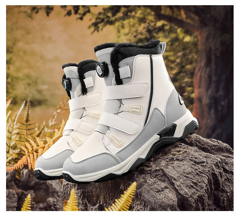 Men's Waterproof Snow Boots Midsole Warm Winter Outdoor Shoes With Slip Resistant Abrasion Resistant Outdoor Boots Men