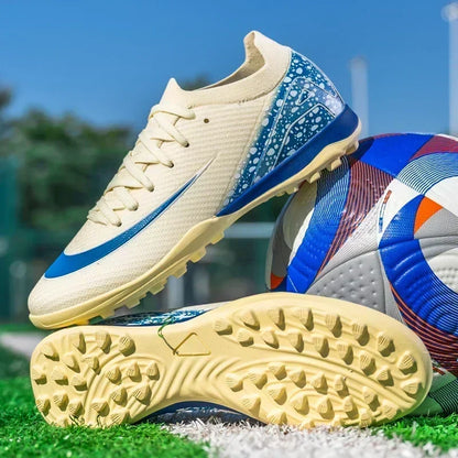 New Men Football Boots Professional Boys Soccer Shoes Ankle Sports Shoes Non-Slip TF/FG Match Sneakers Unisex Comfortable