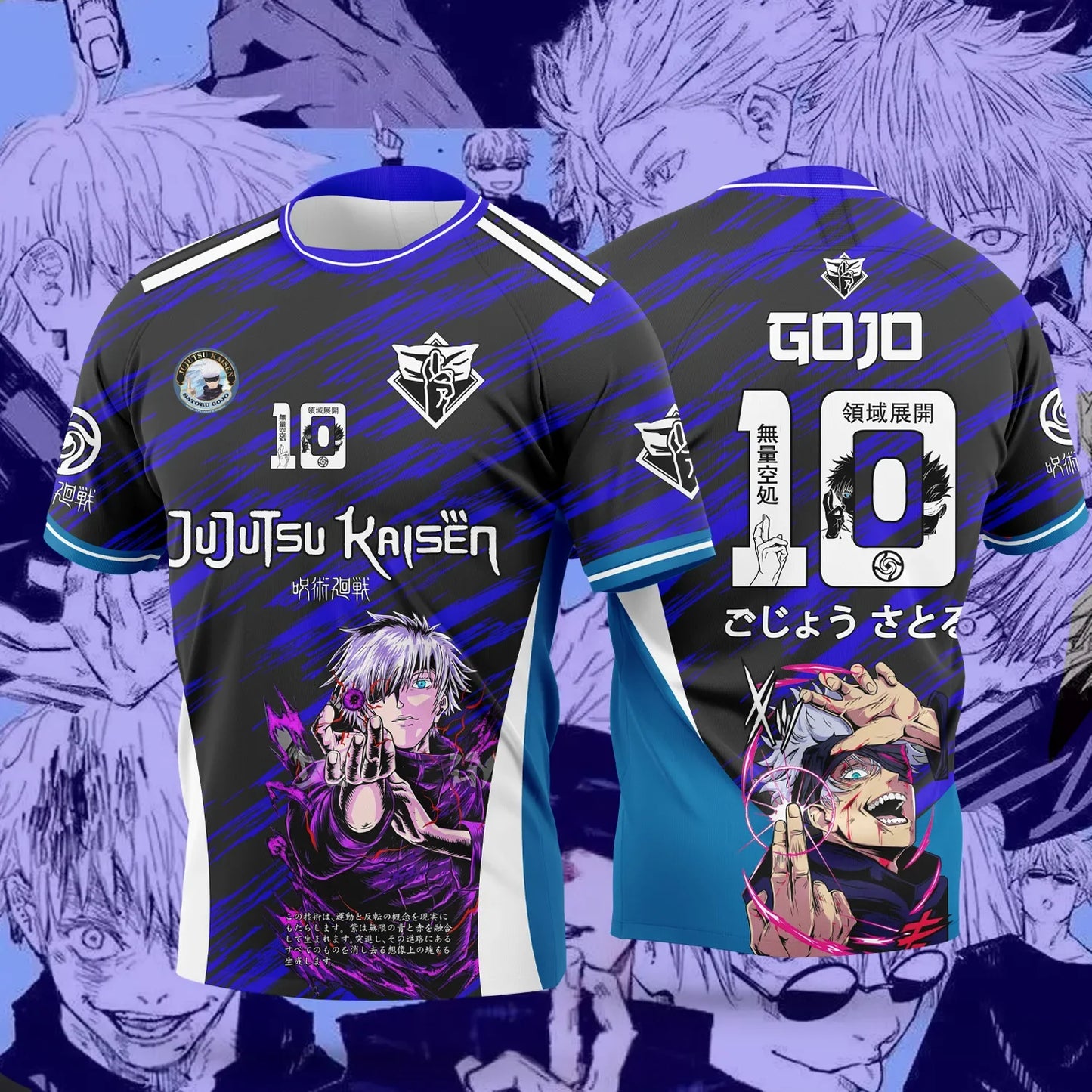 Bandai Jujutsu Kaisen Anime Character-themed Jerseys Adult Kids Athleisure T-Shirts Summer Quick-drying Soft Lightweight Comfy