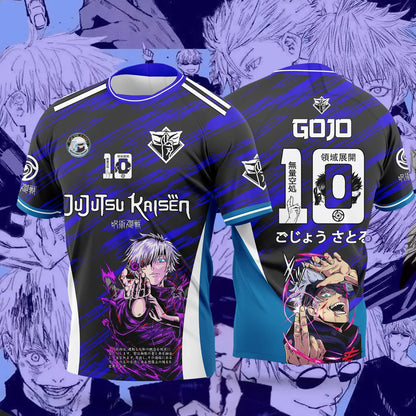 Bandai Jujutsu Kaisen Anime Character-themed Jerseys Adult Kids Athleisure T-Shirts Summer Quick-drying Soft Lightweight Comfy