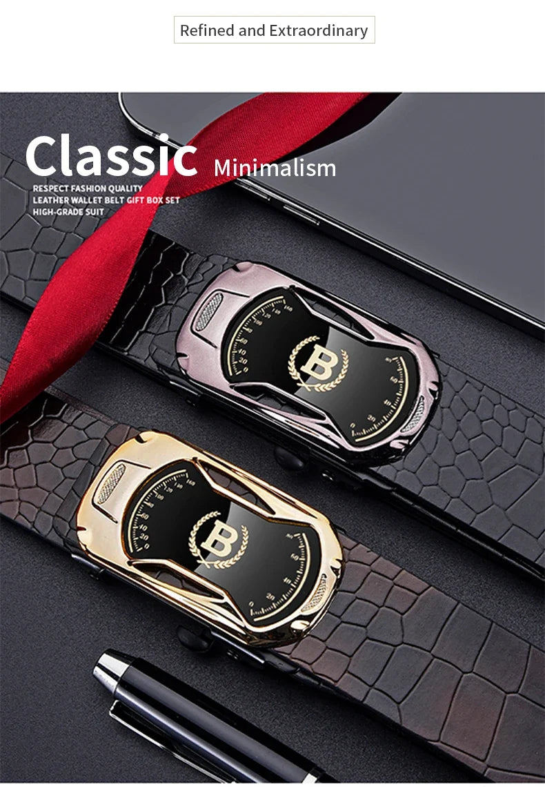New Product Belt MEN'S High Quality Toothless Automatic Buckle Casual Men Belt MEN'S Business Fashion Belt
