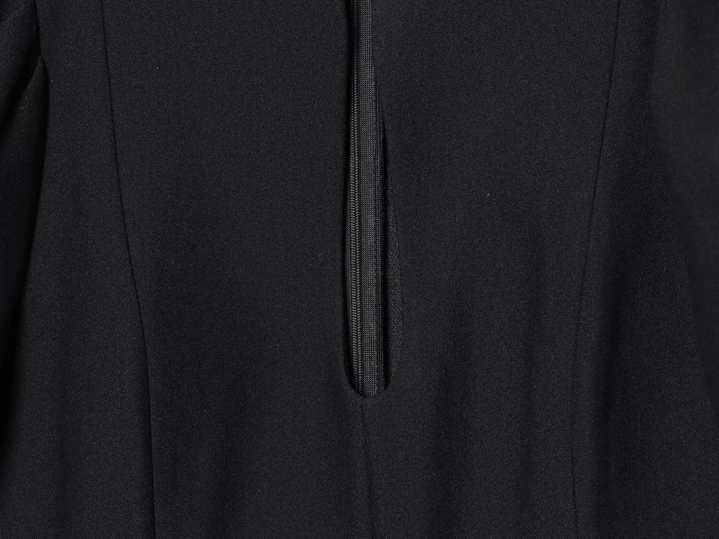 Elegant Holiday Chic Women Mini Dress Black O-Neck Zipper Short Puff Sleeve Dress Fashion 2026 Spring Summer Party Dress