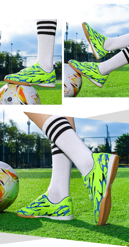 Children Football Shoes Professional Indoor Non Slip TF/FG Fast Grass Boys Match Wear Resistant Training Football Shoes for Kids