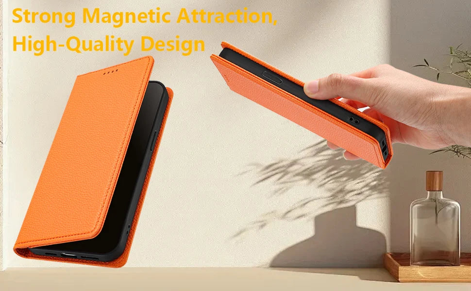 Flip Case For iPhone 16 Pro 15 14 Plus 13 11 Pro Max 12 Mini XR XS 7 8 6S Card holder Magnetic Leather Wallet Satnd Phone Cover