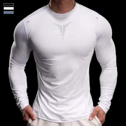 Autumn Sports Gym Fitness Clothes Tights Long-sleeved Running Training Bottoming Tops Long-sleeved T-shirts High Elasticity