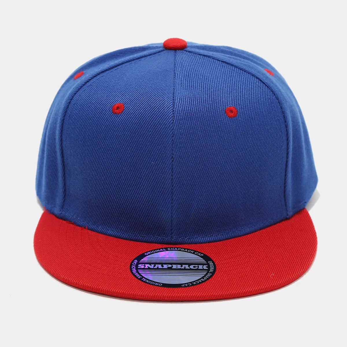 Blank Two Tone Snapback Cap Men Women Flat Brim Baseball Hat Color Block Hip Hop Streetwear Adjustable Plain Bboy Caps