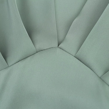 Women Elegant Solid Satin Dress Sexy V Neck Short Sleeve Midi Dress 2025 New Fashion Summer Lady Holidays Party Dress