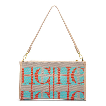 Vintage Handbag with Letter Design Large Capacity Fashionable Retro Women's Tote Bag for Everyday Use