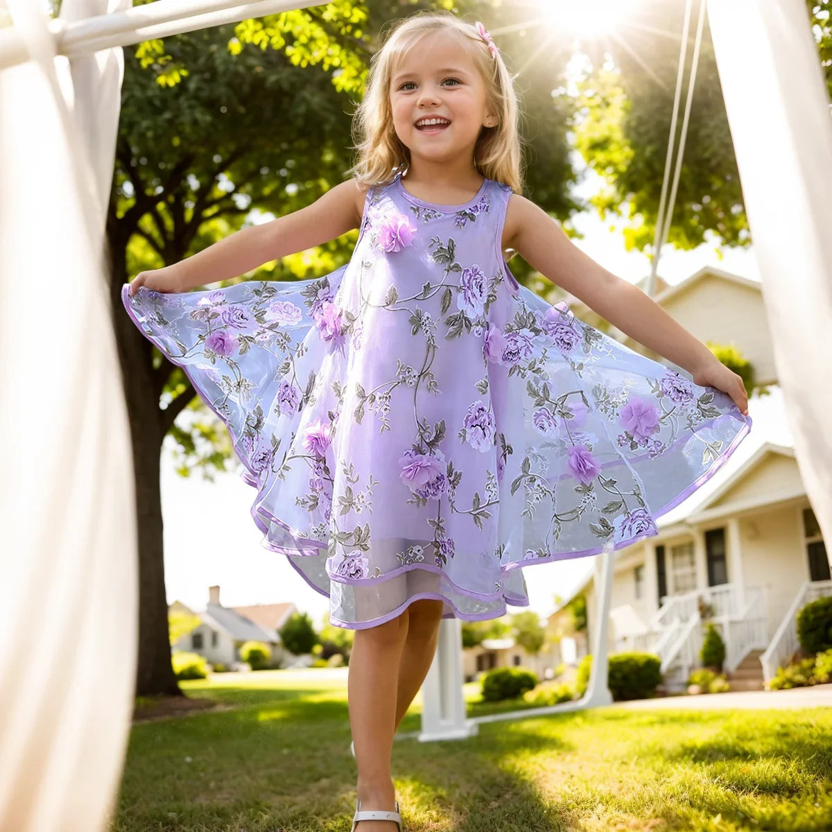 Summer Girls Flower Dress Kids Girl Beach Dresses Chiffon Kids Dresses Floral Teenager Girls Clothes 6 8 10 12 14 Year