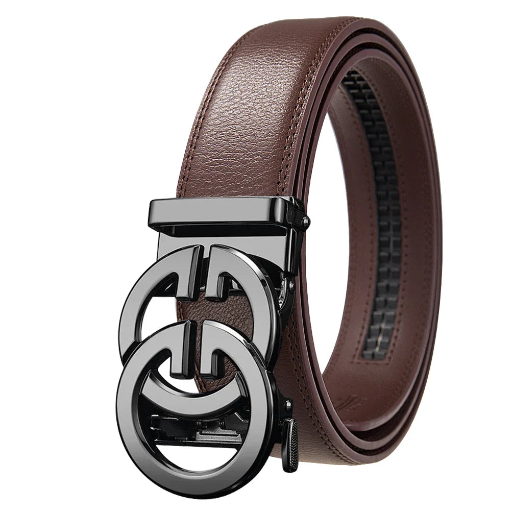 Men's Belt Genuine leather belt Man's high quality luxury business automatic belt Adjustable designer belt for men