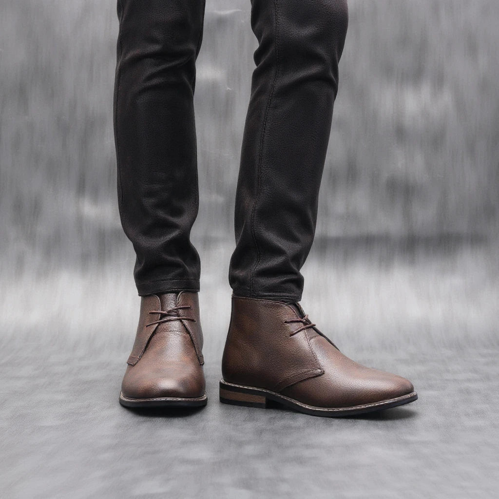 Retro Style Men Boots leather boots Men Ankle Boots #KD581