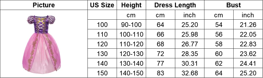 LED Light Purim Candy Dress Girls Rapunzell Princess Dress Costume Toddler Halloween Christmas Cosplay Dress Clothes for Kids