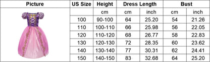 LED Light Purim Candy Dress Girls Rapunzell Princess Dress Costume Toddler Halloween Christmas Cosplay Dress Clothes for Kids