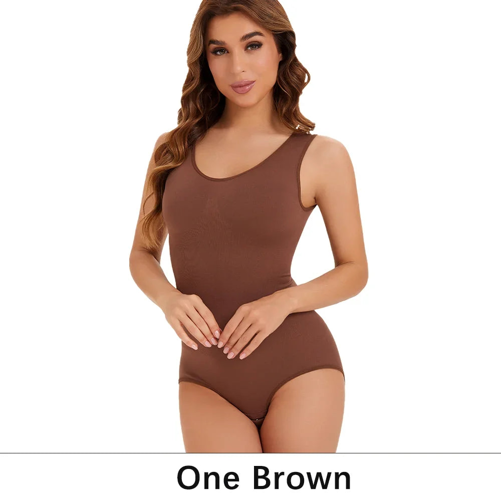 Women Slimming Bodysuit Black Brown Color Shapewear Corset Reducing Body Shaper Underwear Tummy Control Panties Briefs