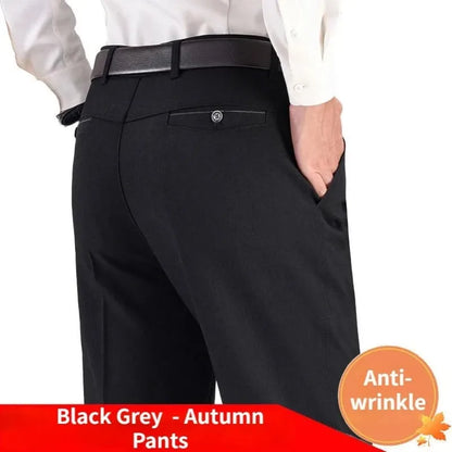 New Men's Autumn Thick Casual Suit Pants Classic Business Fashion Stretch Summer Thin Trousers Male Brand Clothes KOACUS