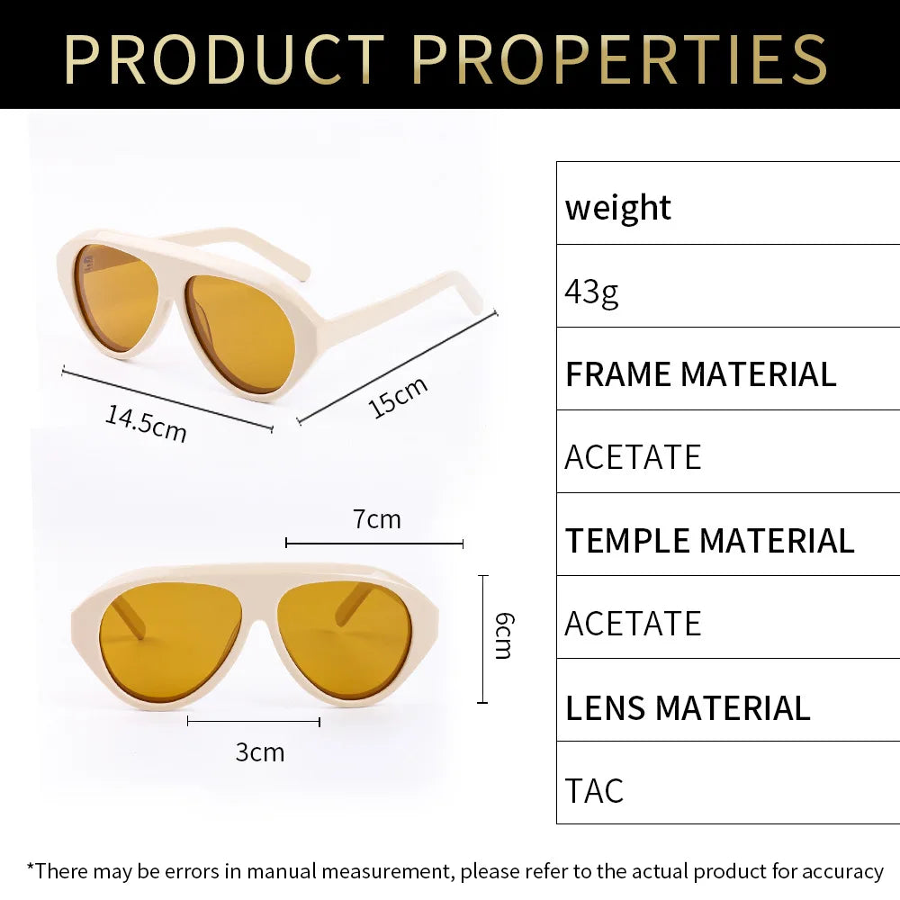 Fashion Large Frame Niche Lady Sunglasses UV400 Outdoor Polarized Driving Men Sun Glasses Support Color Changing Myopia Lens