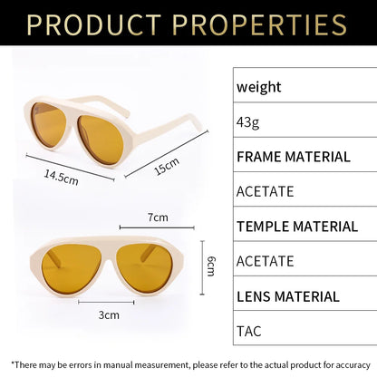 Fashion Large Frame Niche Lady Sunglasses UV400 Outdoor Polarized Driving Men Sun Glasses Support Color Changing Myopia Lens