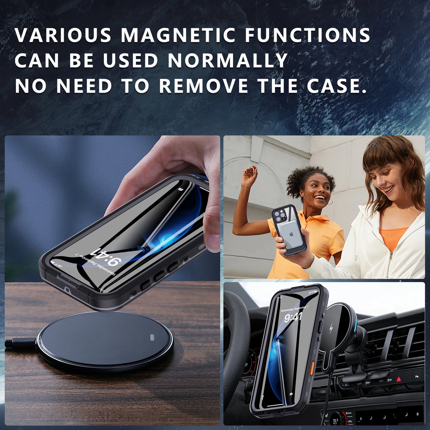 Professional Waterproof Phone Case 360° Shockproof and Dustproof IP68 (Compatible with iPhone 17 Pro/16/15/14/13)
