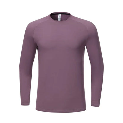 Autumn Winter Men Running Long Sleeve T-shirt High Elasticity Tight Thick Keep Warm Training Gym Fitness Sports Quick-drying Top