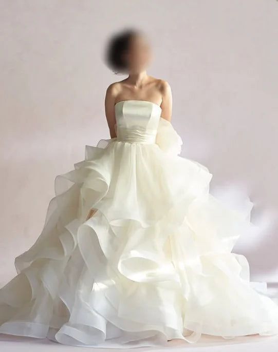 Pink Elegant Prom Dresses Strapless Backless Prom Gown Pleating Ruffles Chic Woman Evening Dresses robe de bal Customized