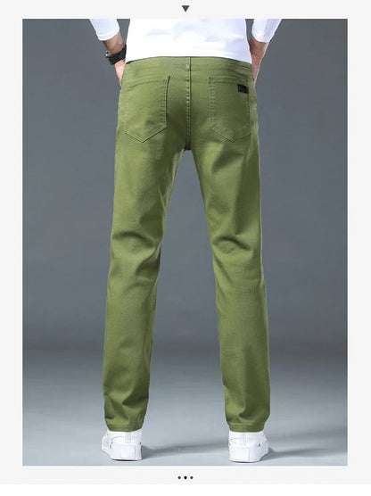 New Autumn Stretch Jeans Men's Clothing Slim Fashion Comfortable Hip-hop High Streetwear Male Elasticity Denim Trousers