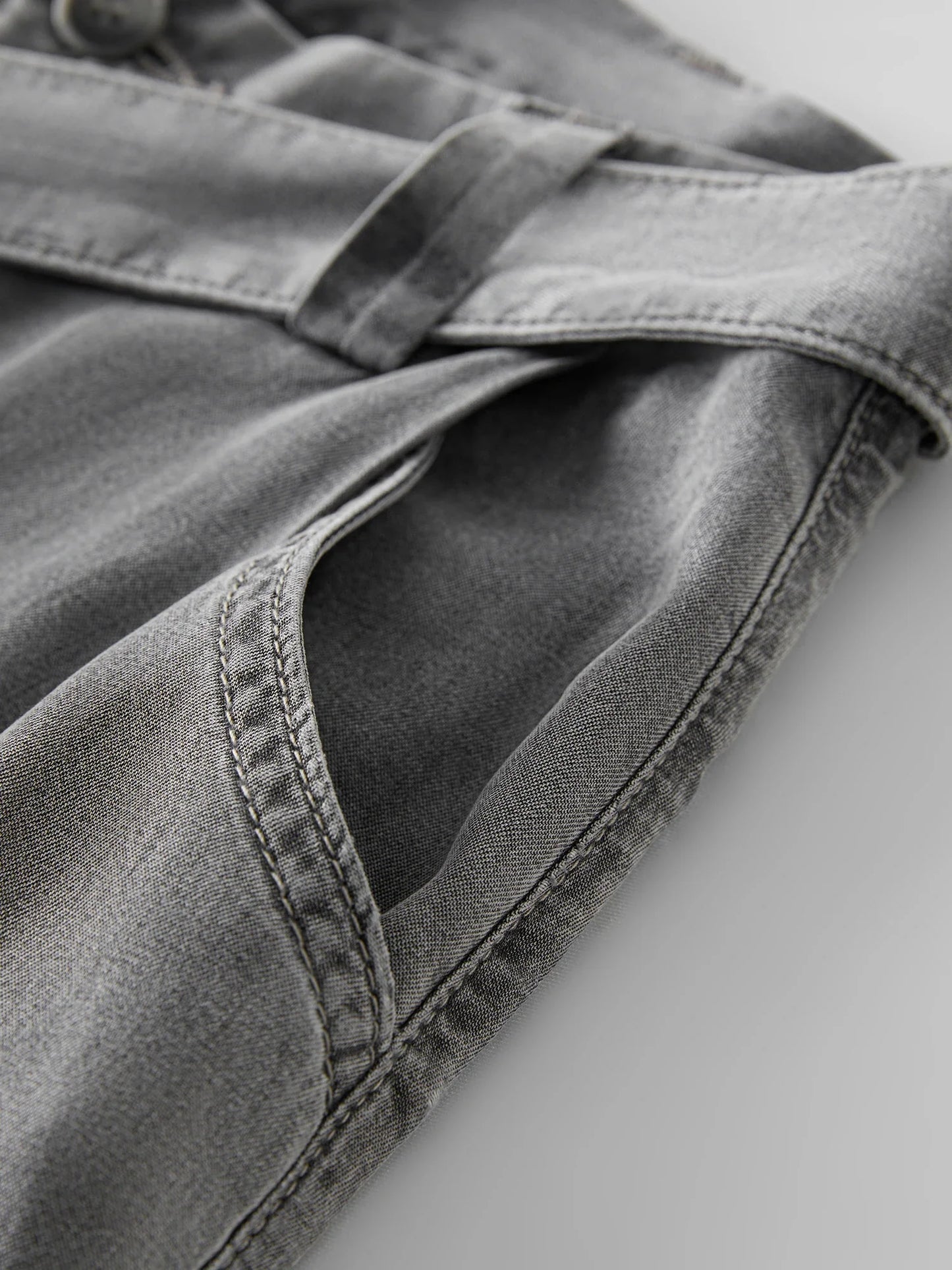 2025 Summer Women's Draped Relaxed Wide-Leg Denim Pants - Office-Ready Tailored Silhouette & All-Day Comfort Stretch Jeans