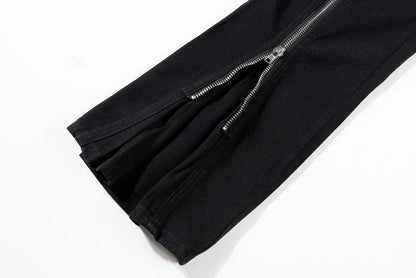 2023 Brand New Classic Rick Denim Folding Zipper Slim Fit Straight PANT Jeans Cotton Denim Pants Comfort Casual Jeans M-XXL #717