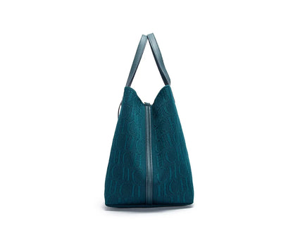 High Quality Craft Large Capacity Handbag Ladies Shoulder Bag Fashion Classic New Pure Color Outer Pocket Ladies Handbag