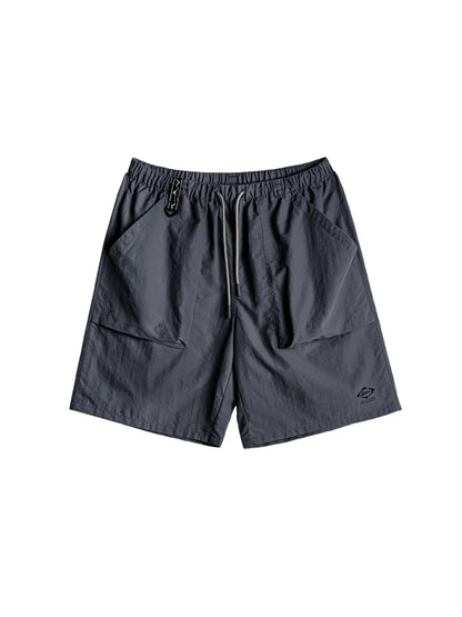 Summer Men's Casual Shorts Outdoor Workwear Straight Fit Multi-pocket Sports Shorts Mid-Rise Elastic Waistband Pants