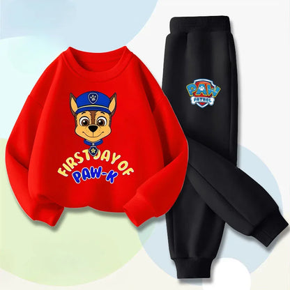 Boys Sport Pullover Long Pant Two Piece Set PAW Patrol Children's Hoodies Sets Spring New Kids Casual Tracksuit Sweatsuit